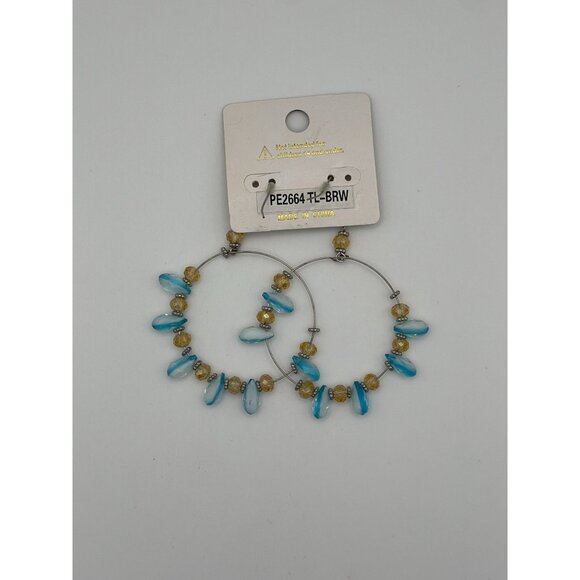 Pair Pierced Dangle Drop Earrings Prizma New Original Tag - Picture 3 of 4